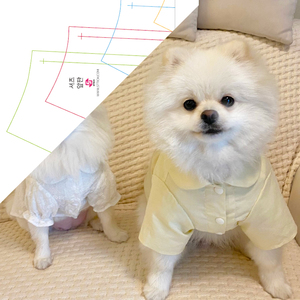 강아지 옷 셔츠 DIY 종이 패턴